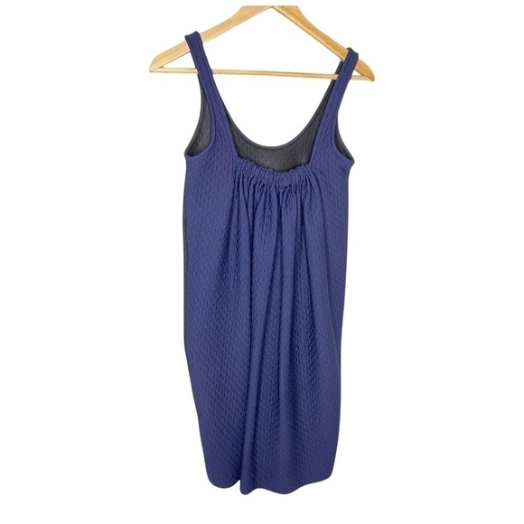 MAEVE ANTHROPOLOGIE Navy Black Colorblock Textured Mini Dress Size XS VGUC - Picture 1 of 4